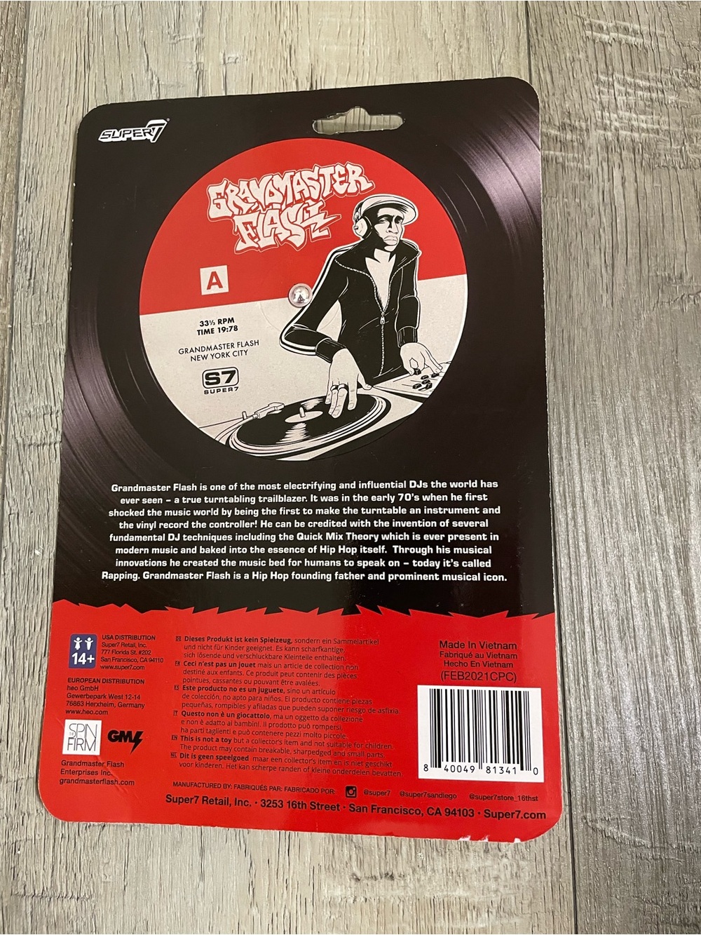 Rare Super7 Grandmaster Flash ReAction collectors  item
